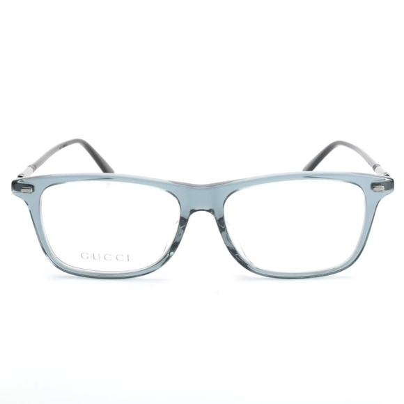 New Gucci GG05190A Blue/Grey & Silver, Rectangular Eyeglasses with Case - Picture 1 of 9